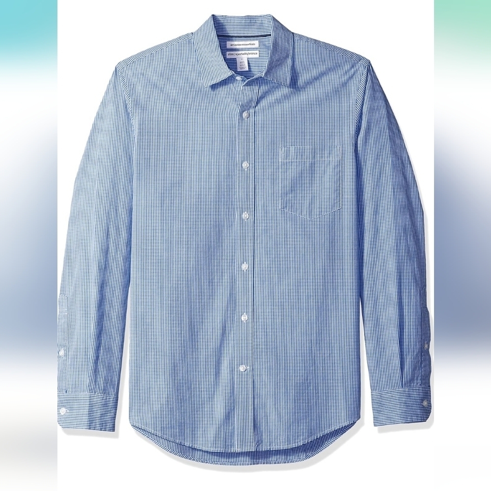 🩷 3/$15 Amazon Essentials Slim Fit Men's Long Sleeve Button Down Shirt